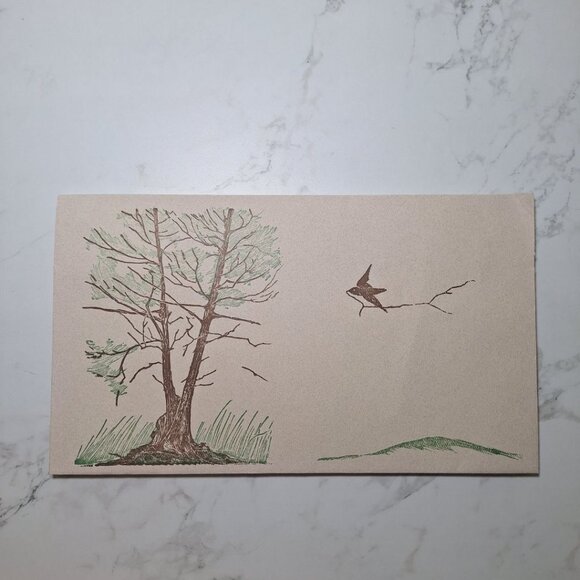 Sarah Gwen Frostic Postcard Blank Card Block Prints Mini Vintage Nature Michigan - Picture 15 of 16